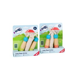 small foot Active Skipping Rope Made of FSC 100% Certified Wood, Set of 2, Movement Toy from 5 Years, 11872