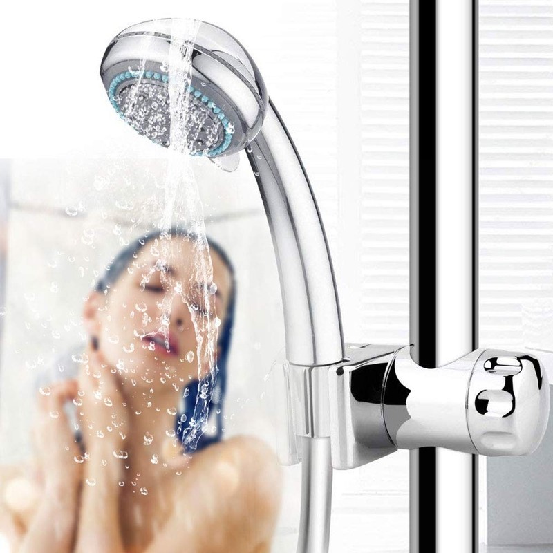 1PC Shower Head Holder Bathroom Adjustable Chrome Slider Handheld Shower