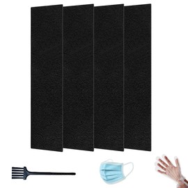 Activated Carbon Pre-Filter 4-Pack Compatible with GermGuardian AC5000, AC5300B, AC5350B, AC5250PT, FLT5000-19” x 4.53”, captures Odors & Large Particles(4 Sheets)