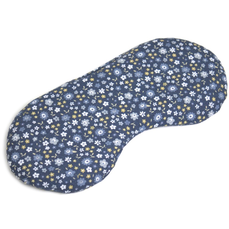 Organic Eye Pillow Lavender & Linseed "Flower Blue" for Relaxation,