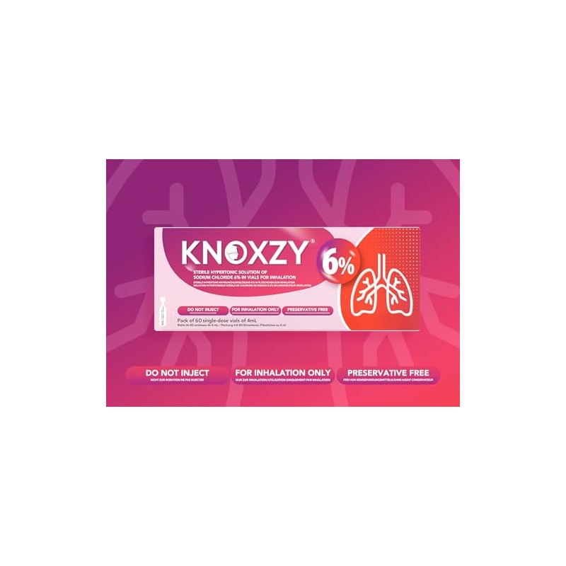 KNOXZY Hypertonic Saline Inhalation Solution 6%. Inhalation Solution for Adults