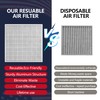 Demiwise 24x24x1 Electrostatic Air Filter, Washable & Reusable Aluminum AC/HVAC