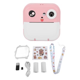 Kids Instant Camera HD Long Battery Cartoon Portable Selfie Video Camera with Front and Rear Camera for Girls Boys Gift Toys Pink