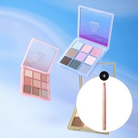3CE [Tinted Edition] Multi Eye Color Palette + Glow Eye Point Brush - OLIVE GROVE / 3CE [틴티드 에디션] 멀티 아이 컬러 팔레트+글로우 아이포인트 브러쉬 - OLIVE GROVE