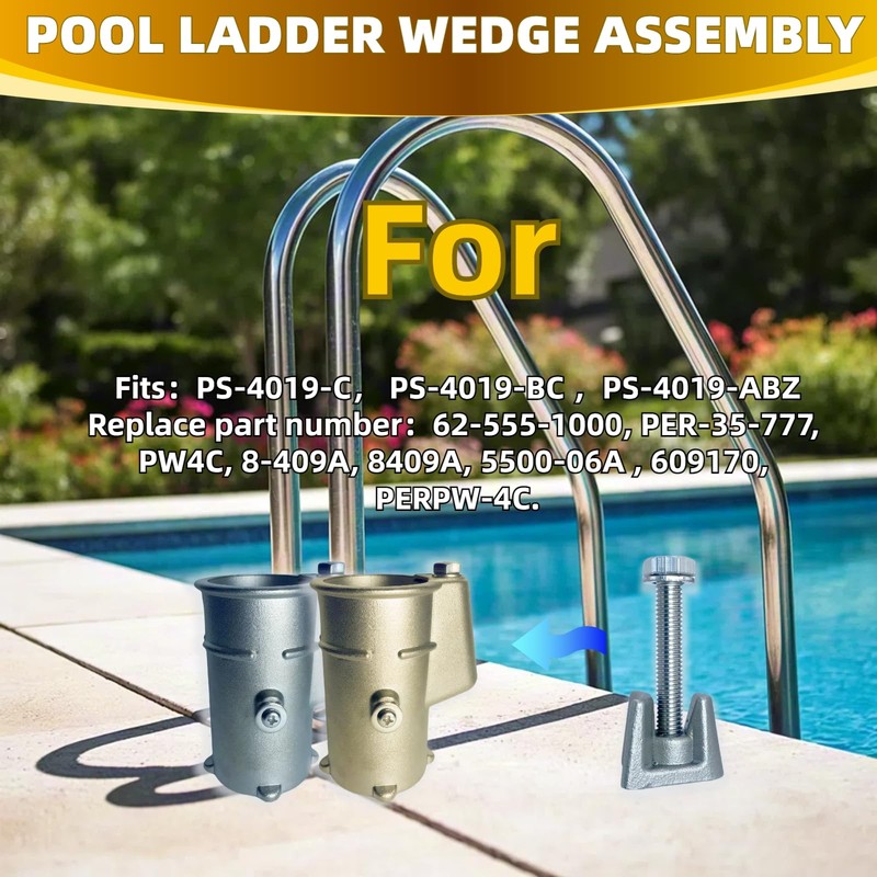 YUEERIO Pool Ladder Anchors Corrosion Resistant 316 Stainless Steel Inground