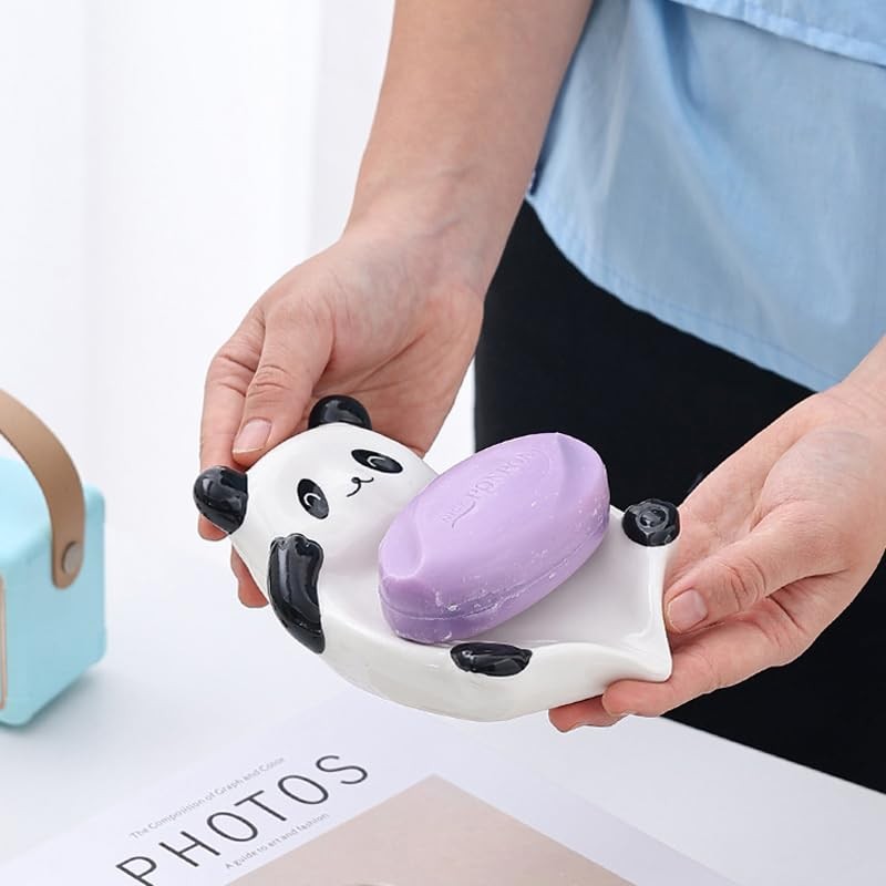 Ceramic Soap Dish with Drain Cute, Embellishments Soap Holder Creative