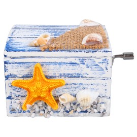 Hand Crank Music Box Handcrafted Exquisite Decorative Mini Wooden Musical Box for Women Men Gift