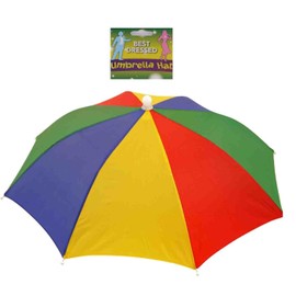 Henbrandt Best Dressed Multi Coloured Umbrella Hat Fancy Dress Accessory (2-Pack, Multicolour)