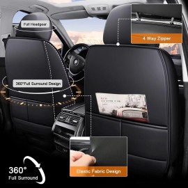 Unbranded For Ford Explorer 2004-2023 Car 2-Seat Covers Front Row PU Leather Protector Pad