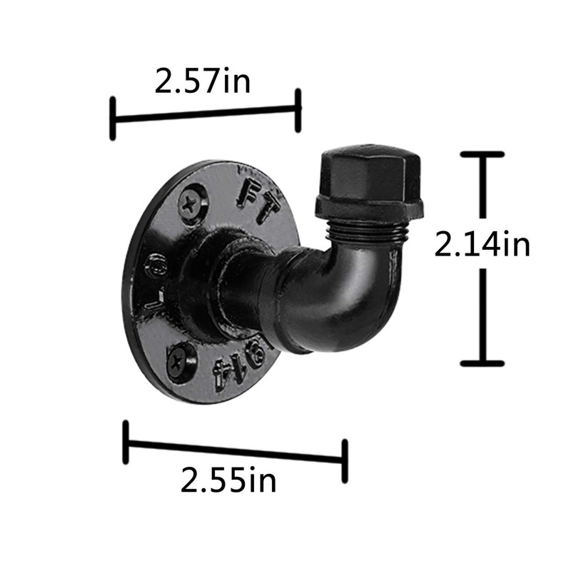 Pynsseu Industrial Pipe Hooks 3 Pack, Pynsseu Iron Robe and