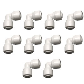 YZMSZ - Conector rápido de grado alimentario, accesorio de tubo de empuje de 3/8 a 5/16 pulgadas de diámetro exterior Reductor de codo para conectar la pieza para purificador de filtro de agua de ósmosis inversa (paquete de 10)