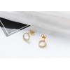 Women's 925 Sterling Silver Stud Earrings with Sparkling Zirconia Crystals