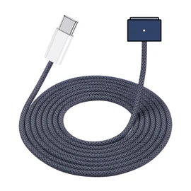ZeitNah Upgraded USB-C to Magnetic Charging Cable for MacBook Pro/Air (2021-2026), 140W Fast Charging, 6.6ft Braided Charge Cord for MacBook Charger, Midnight