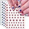 IDDFEVE 4th of July Nail Stickers, Laser Bright Red Blue