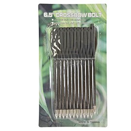 BSW - BogenSportWelt Pack of 12 Pistols Crossbow Bolts 16.5 cm Pistol Crossbow Arrows with Steel Tip