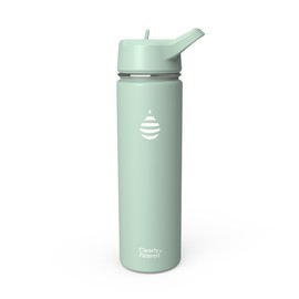 Clearly Filtered Water Bottle | Removes 200+ Contaminants, Double-Wall Insulated Stainless Steel, BPA/BPS Free, Phthalate Free, Filters Flouride Lead Chlorine (20oz, Mint)