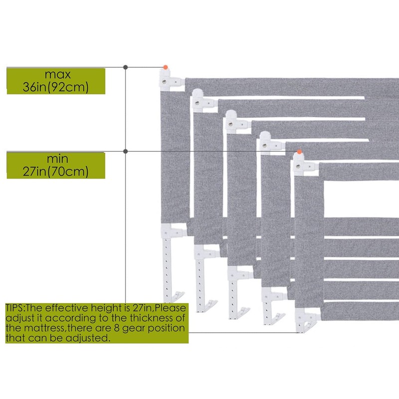 U/D Bed Rails for Toddlers/Kids - Extra Long and Tall