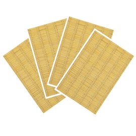Como Life Tatami Repair Sheet, Yellow, 4 Pieces, Tatami Repair, Tatami Seal, Repair Tape, Folding Sheet, Repair, Seal, Convex Processing, Cut, Camouflage, Torn, Dirt, Burning, Burning, Sand, Goza, Tatami Size: Approx. 4.7 x 3.1 inches (12 x 8 cm), Made i