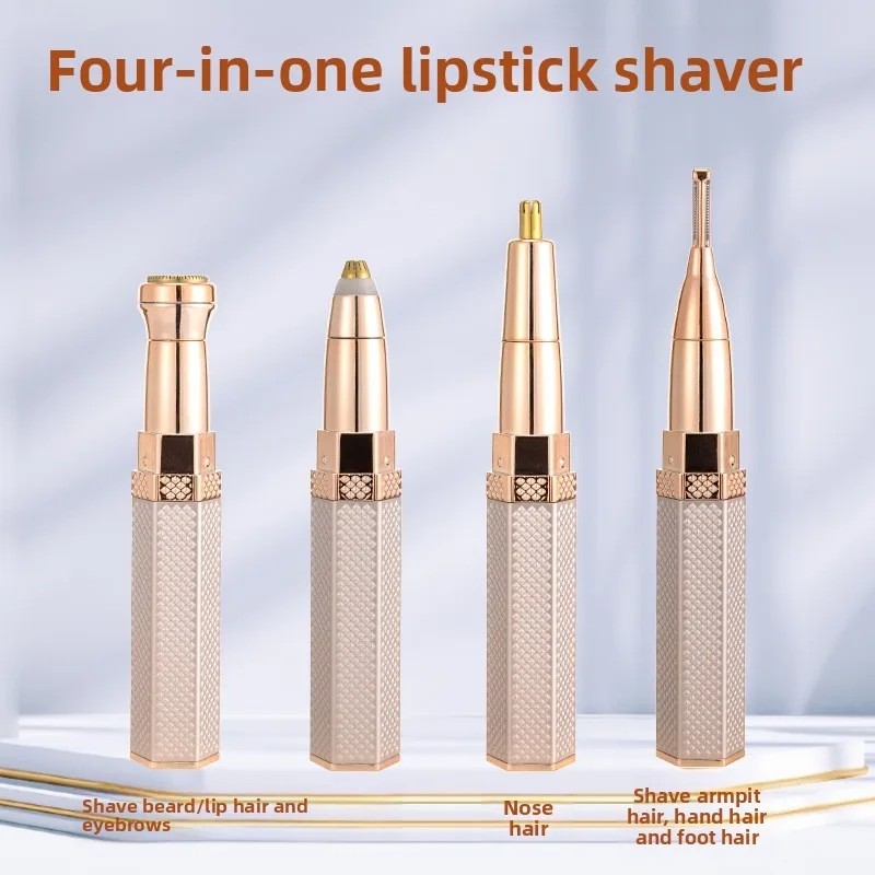 Rechargeable Facial Hair Trimmer for Women & Men – 4-in-1
