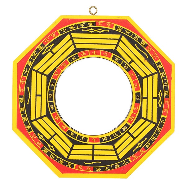 Traditional Chinese Feng Shui Convex, Bagua Mirror for Protection Against