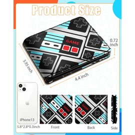 Pegmode Boys Wallet Cute Leather Bifold Wallet Video Game for Teen Boys Cool Gamer Credit Card Cash Id Holder Rfid Blocking Funny Bi Fold Small Wallets With Coin Pocket Slim for Teens Little Boy Youth