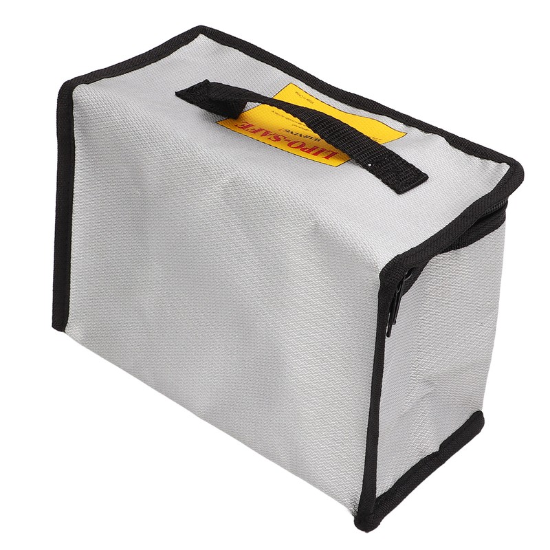 3PCS Lithium Battery Bag with Zipper Portable Fireproof Explosionproof Battery