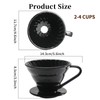 Mongdio V60 Ceramic Pour Over Coffee Dripper, Reusable Porcelain Portable