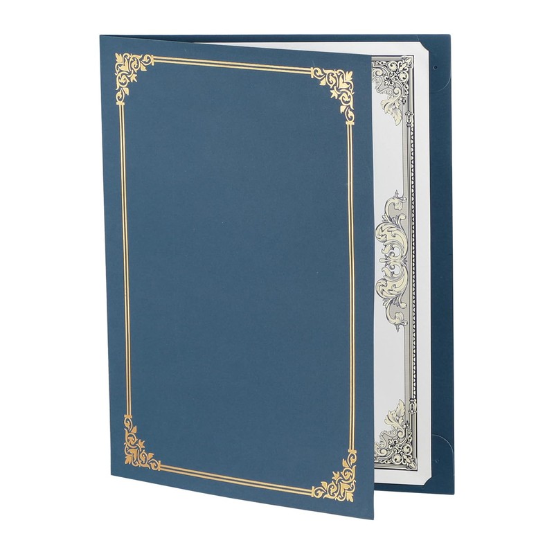 10 Diploma Files, A4, Bi-Fold, Award Holder, with Certificate Paper,