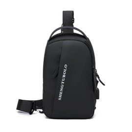 FARMARK Crossbody Sling Backpacks, USB Charging Port Anti theft Easy Carry Sling Bag Shoulder Backpack Chest Bags for Hiking Airport Outdoor