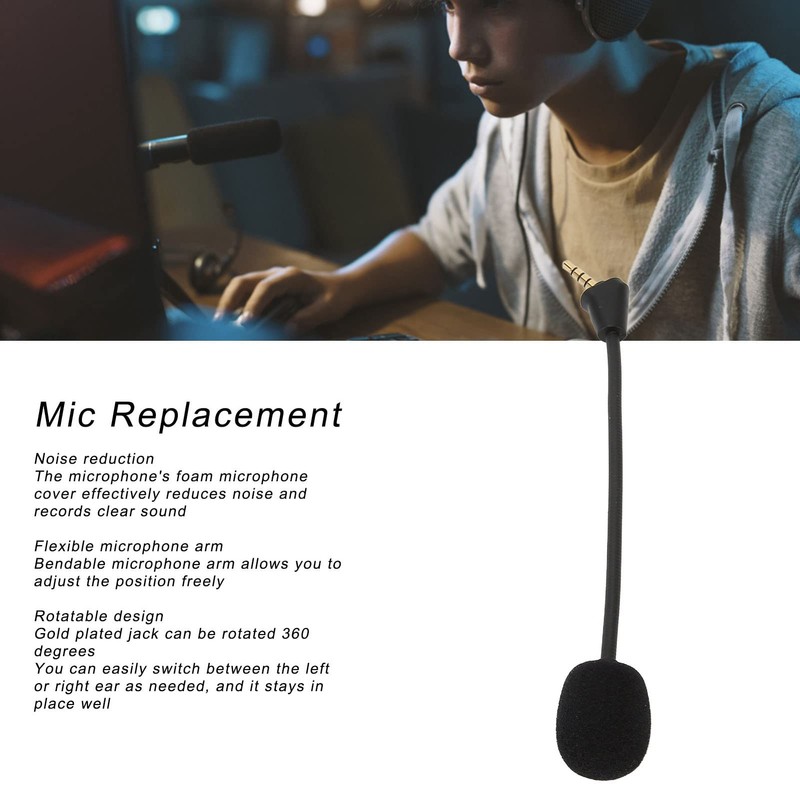 Removable Gaming Microphone for Hyper X Cloud II Wireless, Noise