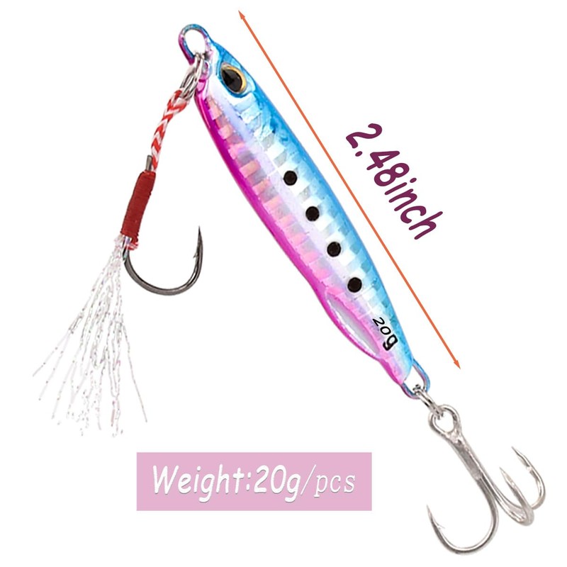 Jigs Fishing Lure Bass Cyprinid Sinking Spoon Metal Micro Jigging