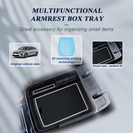 BIBIBO Storage Box for Kia Ceed SW GT Proceed GT 2018-2025 / XCeed GT 2019-2025, Centre Console Organiser with Non-Slip Mat, Centre Armrest, Console Shells Armrests, Car Armrest Rest