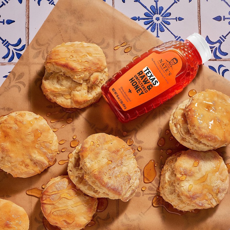 Nate's Texas 100% Pure, Raw & Unfiltered Honey - 12