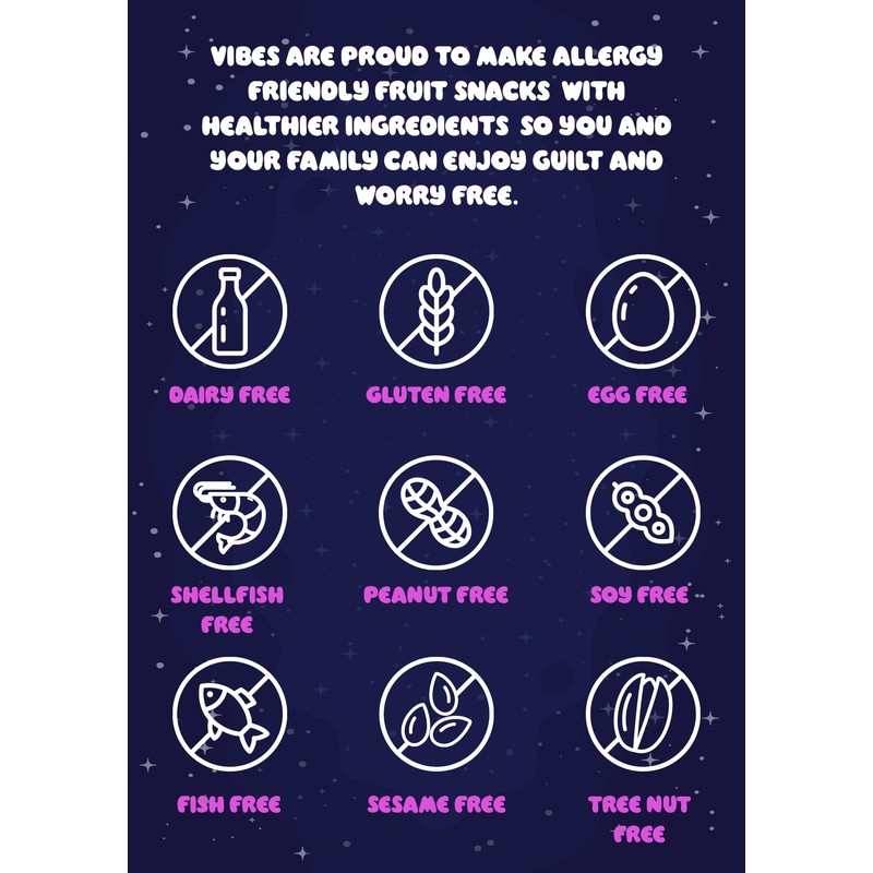 VIBES Strawberry Glow Fruity Stars - Healthy Gluten-Free & Vegan