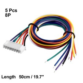 uxcell 7S 8Pin Female -XH Lipo Balance Wire Extension Lead Charger Plug Terminal Cable 26AWG 50cm 5Pcs