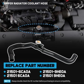 Pasangui 21501-6CA0A Radiator Upper Water Coolant Hose Tube Pipe Fit For Nissan Altima L34 L4 Gas Engines 2019-2025 Engine Upper Radiator Hose Assembly Replaces 21501-9HE0A
