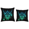 Hannya Oni Mask/ Japan Anime, Demon Warrior Mask, Throw Pillow