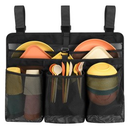 Xxerciz Camping Dish Drying Bag Collapsible Dish Drying Rack, Portable Mesh Dinnerware Drainer Organizer for RV Campers Travel Trailers Space Saving Camping Kitchen Storage Rack