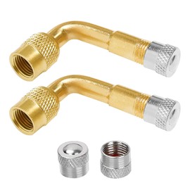 Bolatus 2 pieces 90 degree valve extension, valve extension, copper valve adapter, angle valve extension, car valve, tyre valve extension, angle valve for car, motorcycle, bicycle, scooter