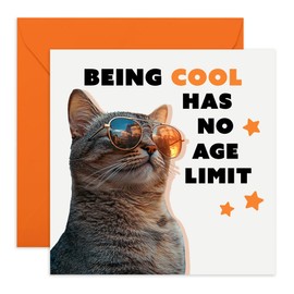 Central 23 Funny Birthday Cards For Men - Being Cool Has No Age Limit - Dad Birthday Cards - Brother Birthday Card - Hilarious Gifts For Him Cat Mum And Dad Fur Parents - Comes With Cute Stickers