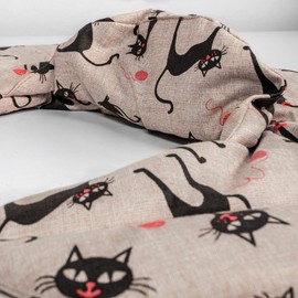 Neck Pillow with Stand-Up Collar Cat Mimi - St. John's Core Pillow - Neck Pillow Heat Cushion - A Very Comfortable Neck Warmer