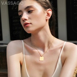 VASSAGO Archangel Necklace for Women Men Stainless Steel Michael Gabriel Raphael Uriel Hebrew Jewish Religious Jewelry, Stainless Steel, No Gemstone