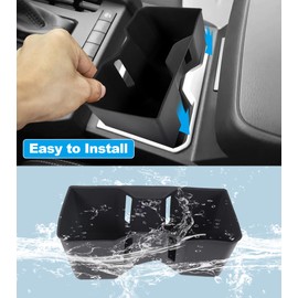Center Console Cup Holder Insert Compatible with 2024 2025 2026 Toyota Tacoma, Soft Silicone Water Cup Holder for 2024 2025 2026 Tacoma Interior Accessories (Black)