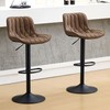 FIRAVOE Swivel Bar Stools Set of 2, Tan Counter Height