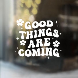 Good Things are Coming Car Decal, Positive Energy Car Mirror Decal Car Accessories Affirmations Funny Vinyl Decal Waterproof 8 Inches Car Decal Bumper Decal Gifts for Mom Dad Friend Coworker