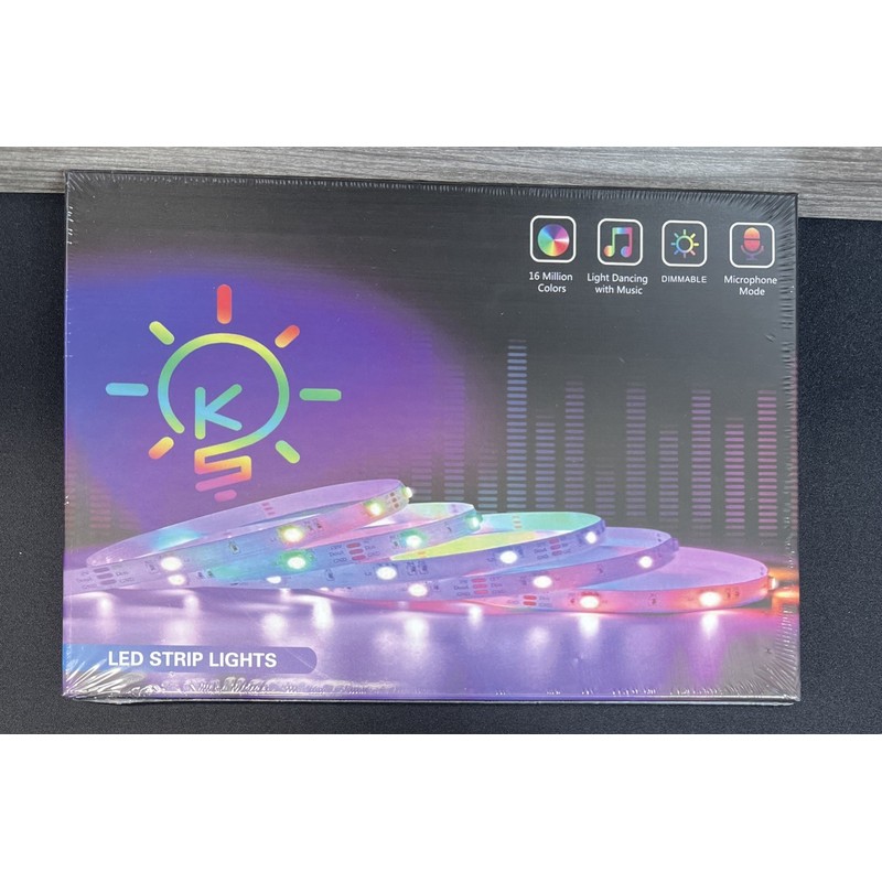 Leeleberd 100ft Led Strip Lights RGB Music Sync Color Changing