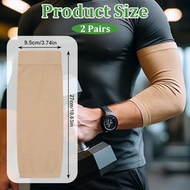 2 pares de fundas de tatuaje para antebrazo para mujer, mangas de protección de compresión para mujeres y hombres