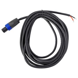 Rockville RHC20 20ft Speakon to Bare Wire Speaker Cable, 16 Gauge, 100% Copper, High-Fidelity Audio, Durable Build, Easy Connectivity, for DJs and Home Audio