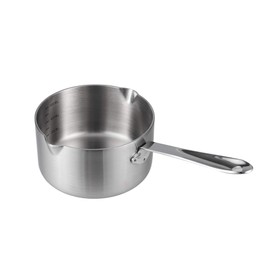 IMEEA Milk Pan, Single Handle, 18-10 Stainless Steel, Induction Compatible, 20.3 fl oz (600 ml), Sauce Pan, Mini Milk Pan, Silver