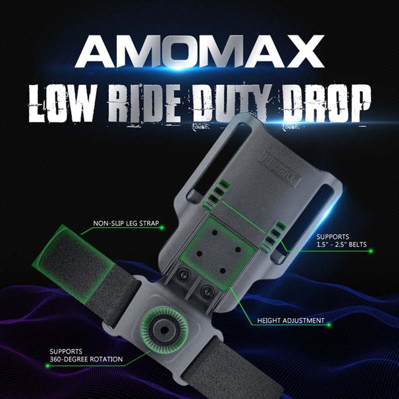 Amomax Drop Leg Platform Low Ride Duty Roto Black